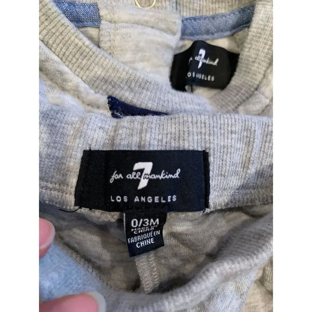 7 for all Mankind Pullover Jogger Sets (2) | Navy & Gray | 0-3 months